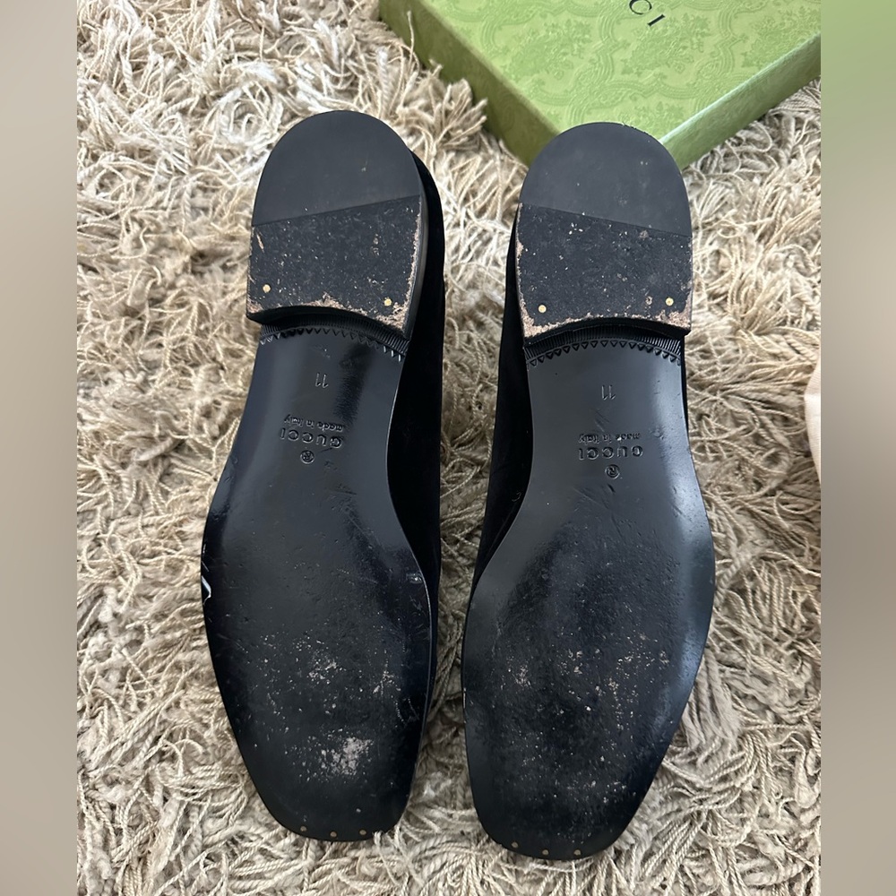Gucci Jordaan Black Velvet Horsebit Loafers (Worn 1x) - Men’s Size 11 - Picture 8 of 9